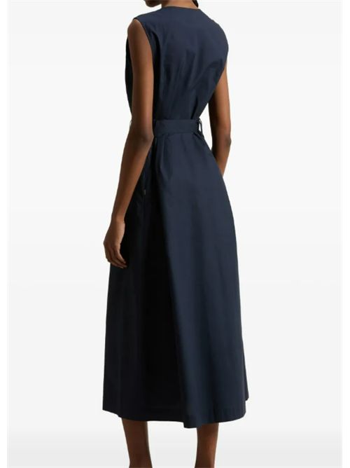 BELTED LONG DRESS WOOLRICH | CFWWDR0184FRUT39443989 MELTON BLUE